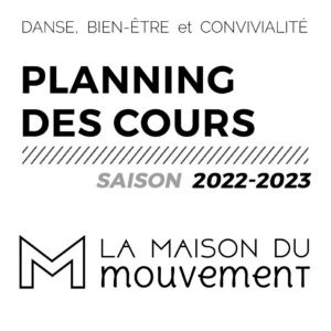 planning des cours, saison 2022-2023